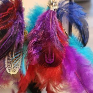 Faux feather earrings